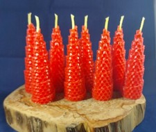 8 X 100% pure beeswax pillar candles Eco-friendly ( 10cm/3.5cm )(spiral candles)