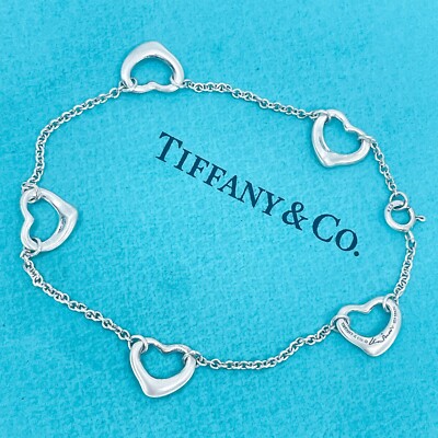 アクセサリー Tiffany & Co. Open Heart Bracelet Tiffany & Co. Five 5 Open Heart Bracelet 7.56