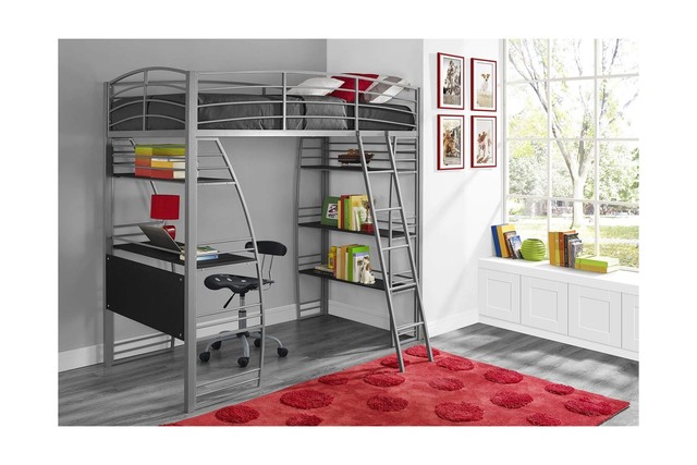 bunk bed over desk