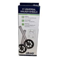 Drive 5" Universal Walker Wheels 10109 NIB Non-skid Converts Walker to Wheeled