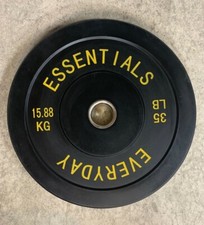 Everyday Essentials 35lb /15.88kg Olympic Bumper Weight Plate 2"Steel Hub Single