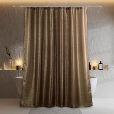 Brown Silver Glitter Shower Curtain: Luxury 72"W x 72"L Pack of 1 Chocolate