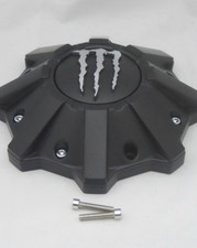 Monster Energy Flat Black Wheel Center Caps - Includes Two Of These