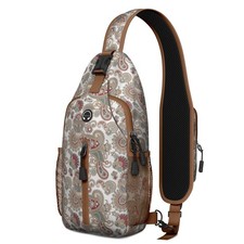 Seamless flower Crossbody Sling Backpack Mini Water Resistant Sling Bag with ...