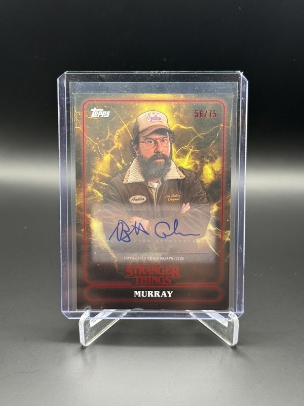 Murray Bauman 2025 Topps Stranger Things Auto Autograph Yellow  /75 READ DESCRIP