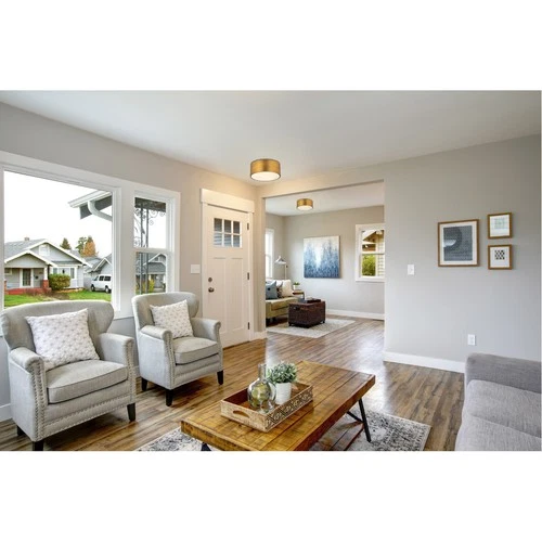 Z-Lite 2302F2-RB Harley 2 Light 12 inch Rubbed Brass Flush Mount Ceiling Light - Picture 2 of 8