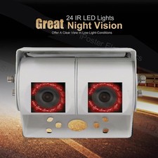Dual Joint 4PIN CCD Backup Camera IR Night Vision Dual lens of Reverse camera — image 4
