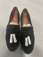 Franco Sarto Balin Black Platform Penny Loafers Shoes Women's Size 9 M EU 40