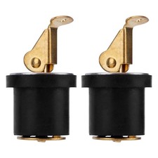 2pcs Brass Boat Drain Plugs, 7/8 Inch Deck and Baitwell Bait Well Plug with S...