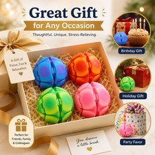 4PCS Large Stress Relief Squeeze Balls 3D Printed Sensory Fidget