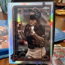 Topps 2025 Chrome Billy Cook Rookie Card #273 Pittsburgh Pirates MLB Baseball. rookie card picture