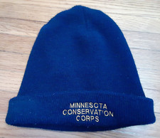 Minnesota Conservation Corps Stocking Cap Winter Beanie Adult Navy Blue USA Made