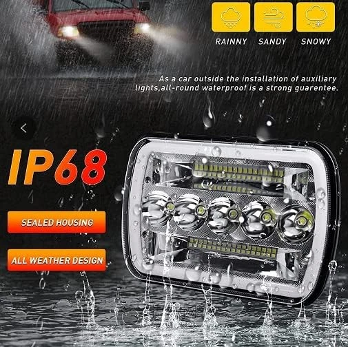 Faróis de LED 2X 105W 7x6" 5x7" para International Harvester 4700 4800 4900 8100 - Imagem 3 de 4