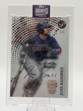 Jose Ramirez 2025 Topps Archives Signature Series Auto 2022 Pristine /5  