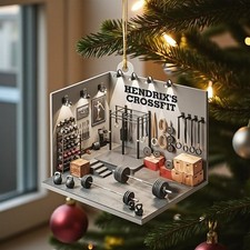 Personalized Gym CrossFit Christmas Ornament Weightlifting Fitness Gift