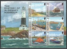 ALDERNEY 2012 History of Ports 1 BF MNH**