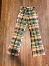 VTG 70s GORGEOUS PREPPY Plaid Flattering Cuffed/Tailored Pants JUST DRY CLEANED