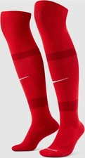 NWT Nike MatchFit Knee-High Soccer Socks DRI-FIT Cushioned Red S 3Y-5Y CV1956