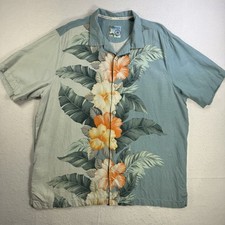 Tommy Bahama 30th Anniversary Silk Hawaiian Camp Shirt XL Tropical