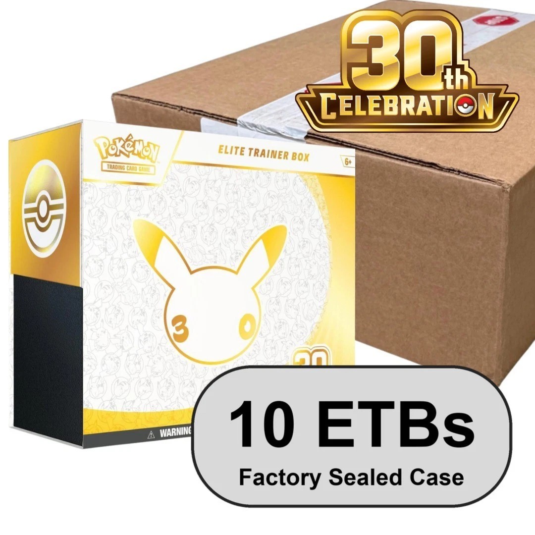 Pokemon 30th Celebrations Elite Trainer Box Factory Sealed Case (10 ETBs) NEW