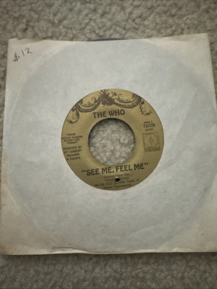 The Who See Me, Feel Me/Overture From Tommy 45 RPM LP Record - Image 2 of 4
