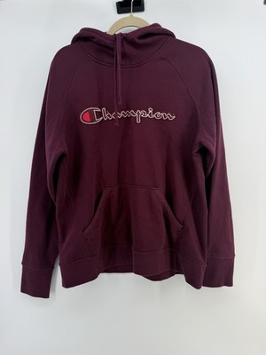 Champion Reverse Weave Hoodie Size XL Maroon Draw String Pullover