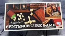 Vintage SCRABBLE BRAND SENTENCE CUBE GAME 1971 EDITION BY SELCHOW & RIGHTER NEW