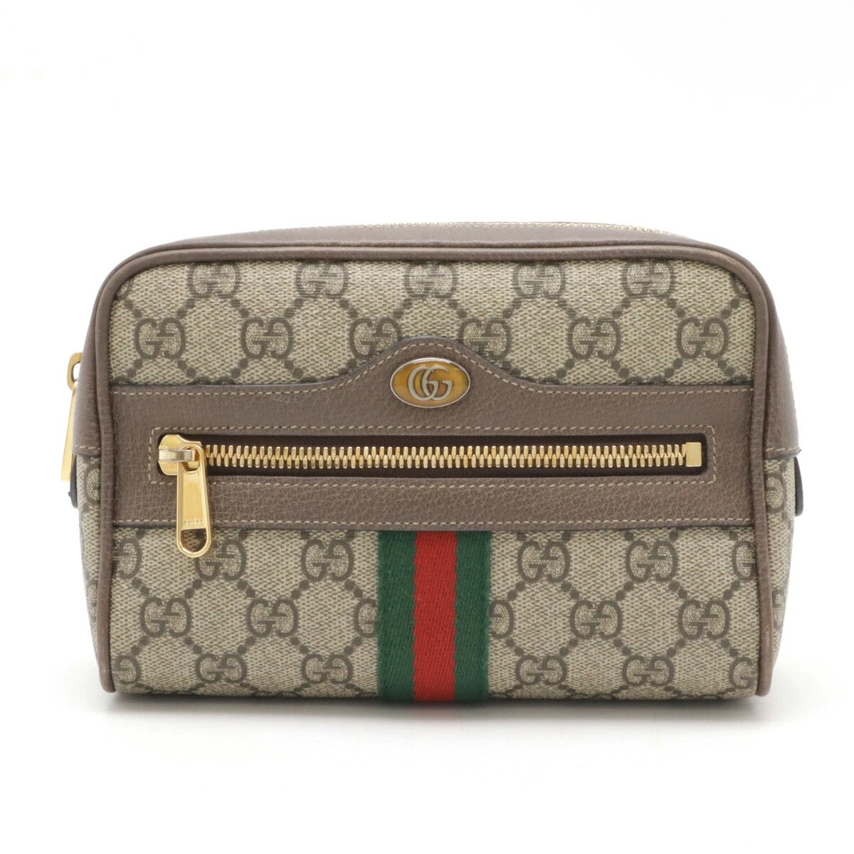 GUCCI Ophidia GG petit sac ceinture sac corps sac taille ligne sherry PVC beige