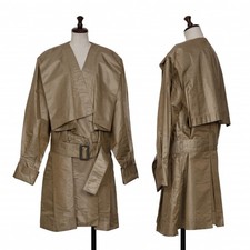 ISSEY MIYAKE Poly Collar Design Coat Size M K-131320 