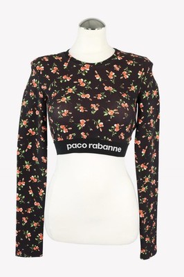 Paco Rabanne Damen Oberteil Gr. 34 (XS) Mehrfarbig Oberteil Bluse Blouse Top