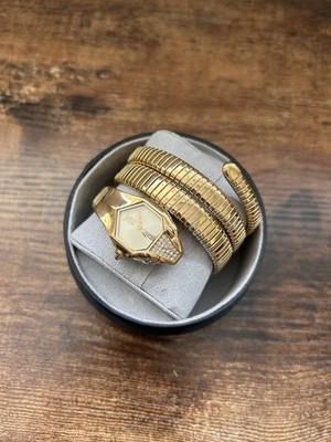Just Cavalli Snake Women's JC1L022M0025 Septagon Glam Chic Gold Watch