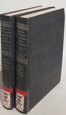 Studies in the National Balance Sheet of the United States (2 vols./ 2 Bände KOM