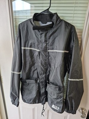Bilt Blw-4 Waterproof Reflective Black Motorcycle Jacket Small.velcro-zip Front