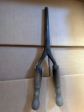 Antique Wood and Metal Curling Iron 7..75