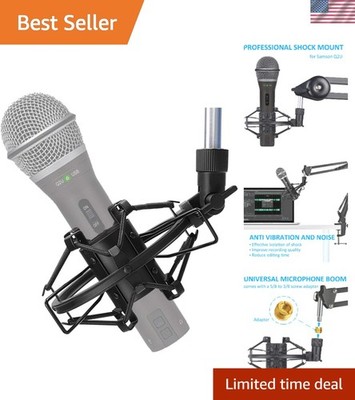 Adjustable Metal Shock Mount for Samson Q2U USB/XLR: Vibration & Noise Filter