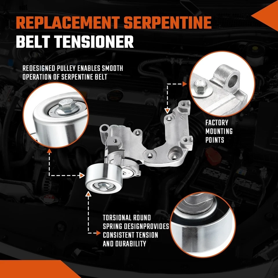 Drive Belt Tensioner for TOYOTA AVALON 2005-2018 NEW Silver 16620-31050 1x — 第 4/4 张图片