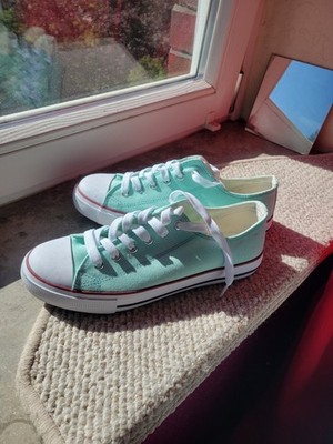 Low Chucks Damen Sneaker zum schnüren | Türkis | Größe 39 | Sommer Frühling
