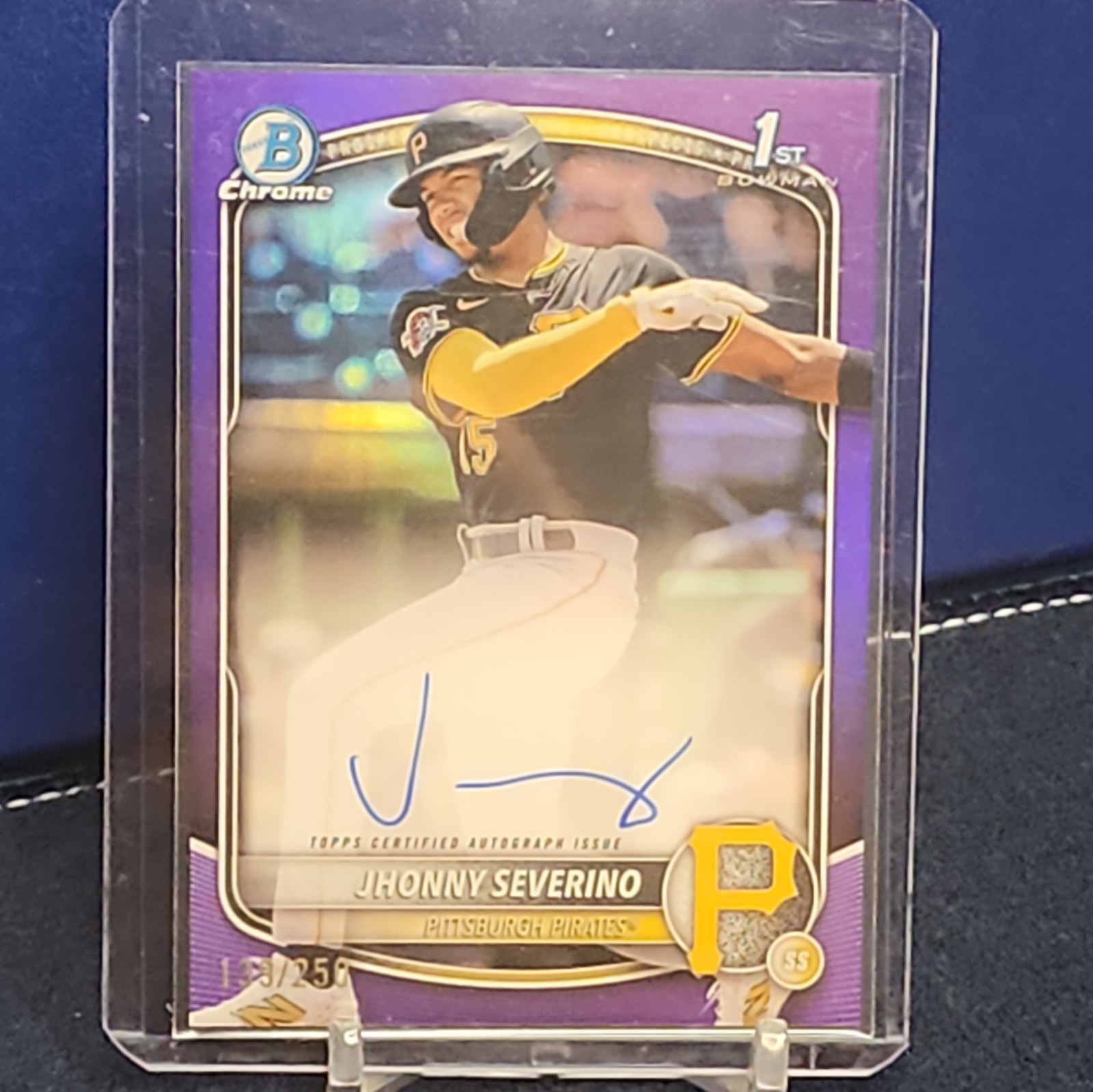 2025 Bowman Chrome 1st Jhonny Severino Auto Purple Refractor /250
