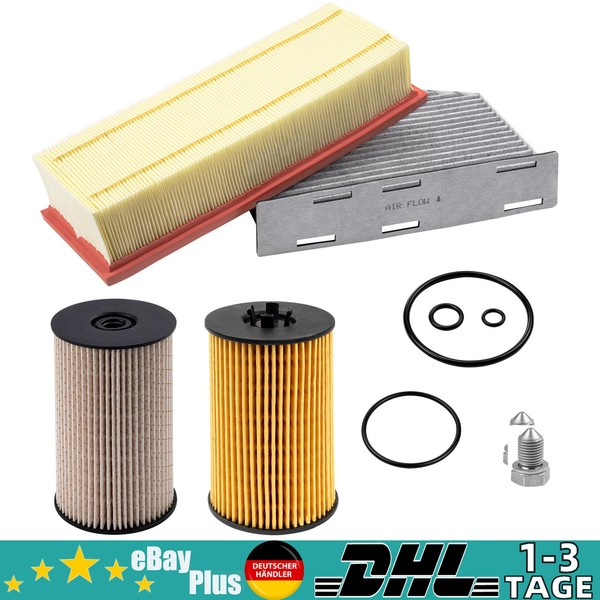 Inspektionpaket Filtersatz FÜR Audi Seat Skoda VW Golf Touran 1.6 2.0TDI-image