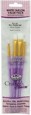 Crafter's Choice White Taklon Shader Brush Set-4/Pkg - 3 Pack