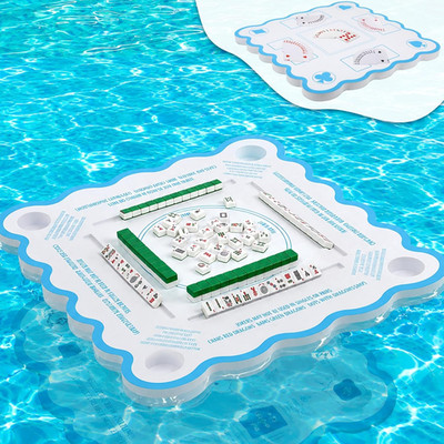 Majiang Game Floating Table with Rules for Pool Double Side Poker Float Board fo