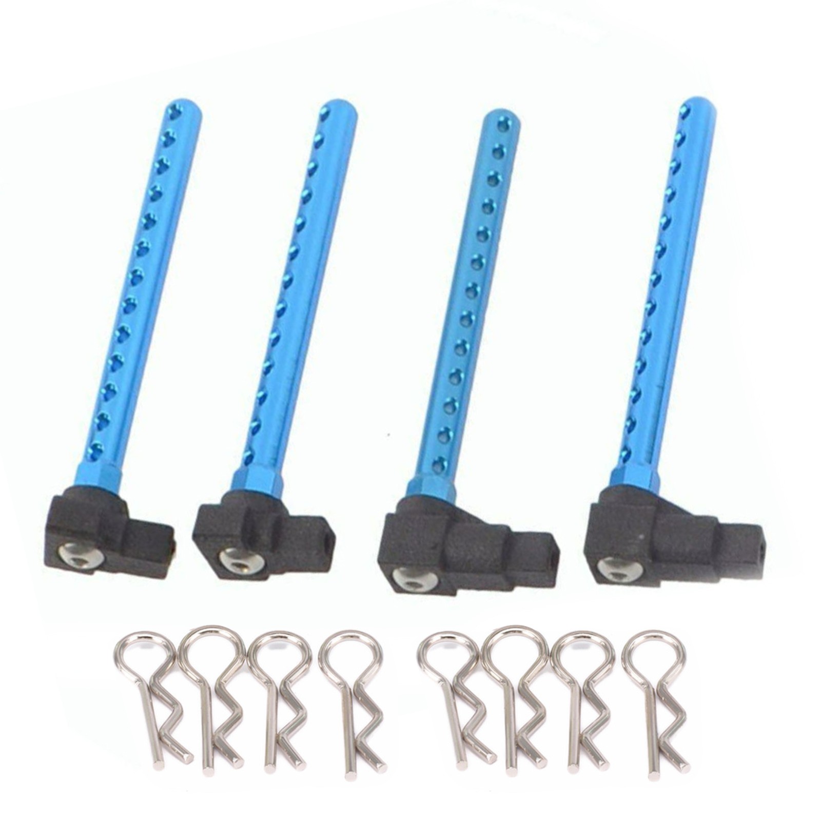 4Pcs Aluminum Alloy Body Posts Mount for Tamiya TT-01 TT01 1/10 RC Car Upgrade-
