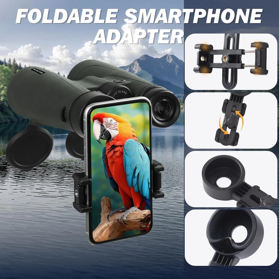 10 x 50 HD Binoculars for Adults with Phone Adapter for Bird Watching Hunting - Image 4 of 4