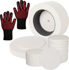 Large Microwave Kiln with 50 Sheets Kiln Paper - Professional Glass Fusing Kit f