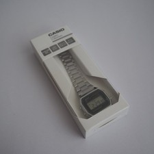 Casio A158WA-1 Vintage Digital Watch Silver Stainless Steel w/ Box Manual