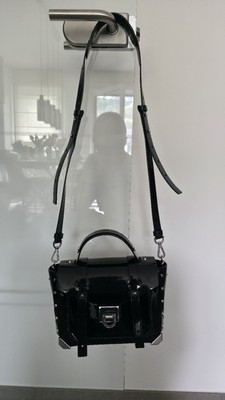 Michael Kors Manhattan Medium Satchel - Black Patent Leather 30F9SNCS6A
