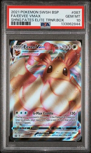 2021 POKEMON SWSH BLACK STAR PROMO #087 FULL ART/EEVEE VMAX PSA 10