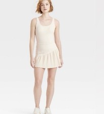 Women's Knit Asymmetrical Pleated Active Dress - JoyLab Size Medium New