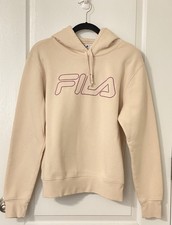 FILA Women  s Medium HOODIE, Cream Color With Purple Logo