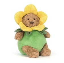 Share Jellycat Bartholomew Bear with Daffodil Outfit NWT